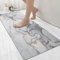 DEXI Badematte rutschfest 43 x 110 cm, Super Absorbierende Badezimmerteppich, schnelltrocknende Badvorleger, Waschbar Duschvorleger für Dusche, Badewannen und Badezimmer, Hellgrau
