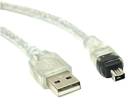 AANAN Câble Adaptateur USB mâle vers Firewire Ieee 1394 4 Broches mâle ILink câble Firewire 1394, adapté for câble de caméra DCR-TRV75E DV 120cm