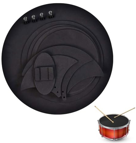 Trommel Schalldämpfer, 10 Stück Becken Pad Trommel Dämpfer Pads, Schwarzes Trommel Übungs Pad, Bass Drum Pedale Musikinstrumenten Zubehör Für Leises Üben Lautstärkeregelung