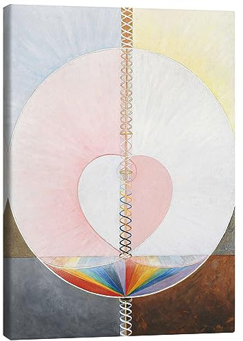 Posterlounge La colombe, n° 1 Tableau sur toile de Hilma af Klint 50 x 70 cm Rose clair Tableaux Décoration murale