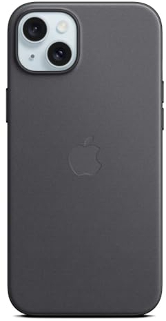 Apple iPhone 15 Plus Feingewebe Case mit MagSafe – Schwarz 