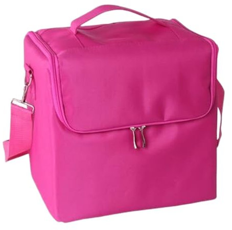 DUnLap Makeup storage box Portable Professional Makeup Nail Tattoo Makeup Tool Storage Bag Organizer Cosmetic Beautician Storage Bags Large Capacity Makeup organiser box(Roseo)
