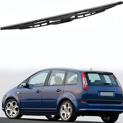 ZELLYA Escobilla Limpiaparabrisas Trasero, para Ford Focus C-MAX MK1 2003-2011 Cuchillas Single Escobilla para La Ventana, Negro Aucho Natural