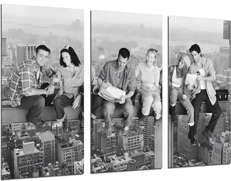 Set 3 posters decorativos para pared, Decoración Salón Modernos, Dormitorios, Habitación, Serie Friends, Matthew Perry, Monica, Rachel, Joey, Chandler, Ross, Phoebe, (97 x 62 cm)