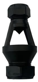 PlumbEZ Straight Tundish 15mm x 22mm - Pressure Release Tundish for Unvented Hot Water Cylinder, G3 Water Regulations Compliant with Large Viewing Window & Integrated Antispray Nozzle