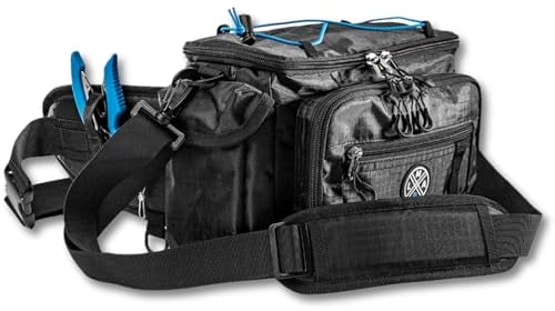 LMAB Angeltasche Move Hip & Shoulder Bag, Anglertasche, Angelkoffer, Angelrucksack, Angeltasche für Zubehör, Ködertasche Spinnfischen, Angelköder Tasche, Schultertasche Angeln, Hüfttasche Angeln