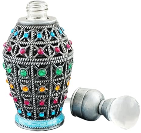 Cabilock Frasco De Perfume Vintage De Perfume Egipcio Envase De Recargable De 12 Ml Frascos Vacíos De Viaje De Aceites Esenciales os De Vidrio Aromáticos Para Viajes A