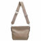 Damen Tasche Shopper Hobo Bags Crossbody Schultertasche Umhängetasche Handtasche Gürteltasche Crossover Kunst Leder Taupe V1