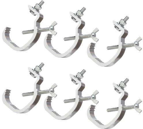 Pince pour lumières de scène, 6 pièces, lumières crochets, pince de scène, treillis de fixation à pince C pour projecteur de scène, Truss Clamp Crochets Truss Lumières Utilisation pour structures de