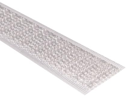 Kstar Klettband selbstklebend extra Stark, Hakenband oder Flauschband, Farbe, Breite, Länge wählbar, Klettverschluss selbstklebend (Hakenband, weiß, 16 mm x 100 m)