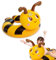 Hummel Aufblasbarer Schwimmring, 23×21½ (58x55 cm) PVC Ring Wasserspielring,Schwimmreifen Wassersport Partyzubehör Schwimmringe Tierringe für Baby Kinder 2-6 Jahre Sommer Schwimmbad Pool Strand