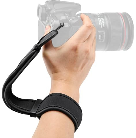GlasFlength Kamera Handschlaufe mit Schnellverschluss, 34 CM Kameragurt Neopren Kamera Schlaufe Verstellbare Handschlaufe Camera Wrist Strap für Sony A6700 Ricoh Canon Fuji usw(34cm)