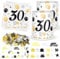 20 Stück Servietten 30. geburtstag+ 12 Stück Windlicht Tischdeko 30 Geburtstag + 500 Stück Konfetti 30 Geburtstag Deko Schwarze Gold, Deko 30. Geburtstag, Tisch Deko 30 Jahre Geburtstag Jubiläum