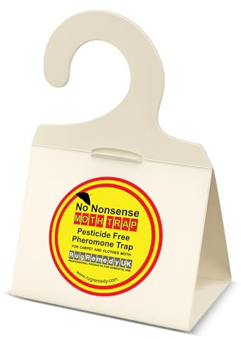 RugRemedyUK Clothes Moth Monitors, Pack of 8 | Pheromone Sticky Strips, Detect Common & Case Bearing Moths, Odourless, Non-Toxic, Easy Use for Home, Wardrobe,Fabric,Carpets