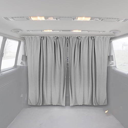 OMAC Autogardinen Fahrerhaus Maß Gardinen Camping Sonnenschutz Grau 160x180