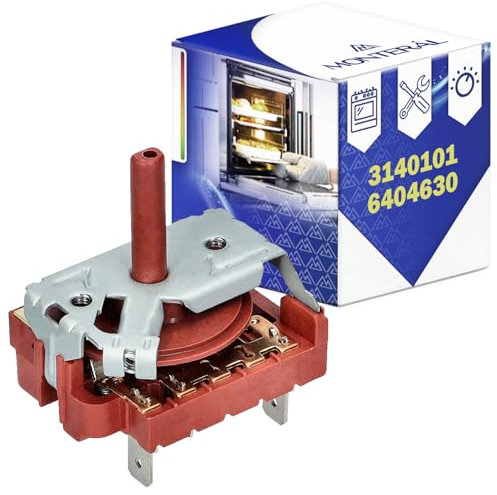 Conmutador Giratorio Horno Tiene con Código Original 3140101 640463 para Gottak para Teka - Garantía de 10 Años - MONTERAL