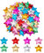 Hobbspring 120Pcs Star Iron on Patches 8 Colors Fabric Star Embellishments Padded Glitter 5 Star PU Padded Fabric Felt Appliques for DIY Headband Cake Hat Sewing Clothing Embellishment