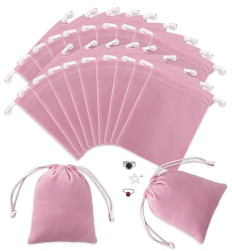 GIDWRIY 20pz Sacchetti Velluto per Gioielli 7x9cm,Sacchetti con Coulisse,Sacchetti Bomboniere,Sacchetti Velluto Porta Caramelle,Sacchetti Portagioie Piccolo,Sacchetti Regalo per Festa Di Matrimonio