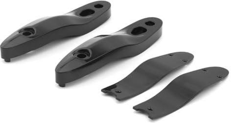 YFUK Kunststoff Hinten Blinker Verlängerung Halter Halterung Kennzeichen Verlegung Schwarz Für 2000-2020 Alle Modelle (Außer FXDR) motorrad