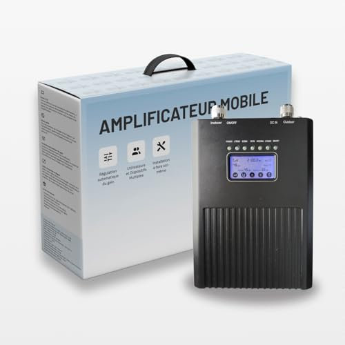 Amplificateur 4G GSM 5G Nikrans NS-2000-Smart+5G – Répéteur Multi-Bande | Amplificateur Réseau Mobile | Couverture Jusqu’à 2000 m²| Certifié CE RoHS| Compatible avec SFR, Orange, Bouygues etc
