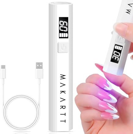 Makartt UV Lampe für Gelnägel - LED Mini Nail Lamp Handheld Nail Dryer UV Lampe Nägel for Gel Nails USB with LCD 2 Timer for Fast Drying Home Salon Use