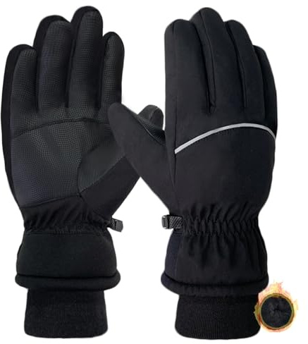 lifwimner Gants de Ski Hommes Femmes, Gant d'hiver Écran Tactile Thermiques Gant de Neige Imperméables Coupe-Vent Gants Chauds en Polaire pour Randonnée Snowboard
