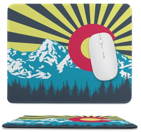 Colorado Flag Mouse Pad Rubber Waterproof Mouse Desk Pad for Office Home 9.8x11.8