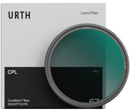 Urth 82 mm Circular Polarising Filter (CPL) (Pro) | 34-Layer Nano-Coating, Professional Grade Polarisation Lens Filter, Removing Glare and Reflections with True-colour