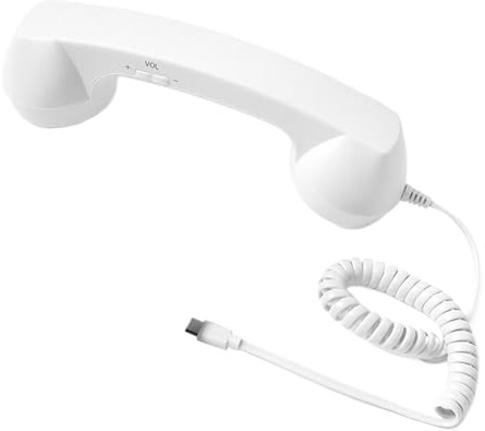 Nybhyjka Combiné de téléphone rétro Vintage avec Microphone pour téléphone Portable, Tablette, Ordinateur Portable