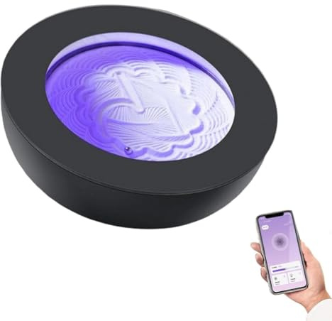 BEESOM Zen Meditation Sand Table,Kinetic Art Sand Table Ball,3D Moving Art Pictures & App Control,7-Color LED,For Meditation & Relaxation, Sensory Calming,Robust,Adults