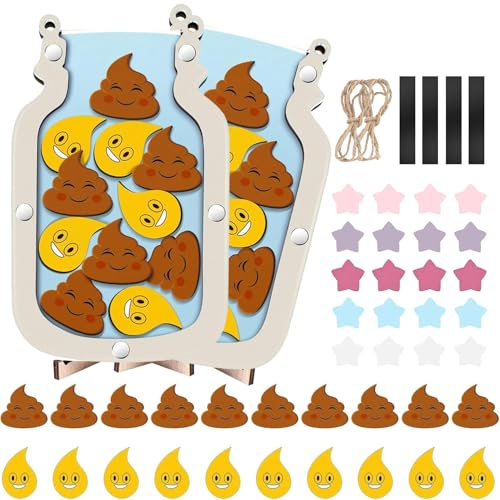 2 Stück Belohnungsgläser für Kinder,Töpfchentraining Belohnungstafel kinder mit 20 Sternen & 20 Token, Belohnungssystem für Jungen, Montessori Material für Kindergarten & Homeschooling, Lehrerzubehör
