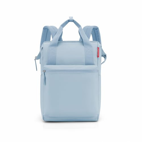 reisenthel allrounder backpack skyblue – Rucksack und Tragetasche in einem – Mit Stecklasche für Reisetrolleys