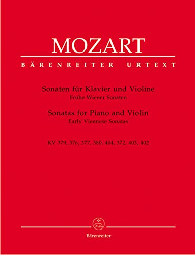 BARENREITER MOZART W.A. - FRUHE WIENNER SONATEN - VIOLINE, KLAVIER