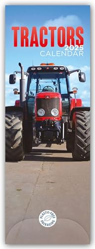 Tractors – Traktoren 2025 – Slimline-Kalender: Original Carousel Calendar [Mehrsprachig] [Kalender]