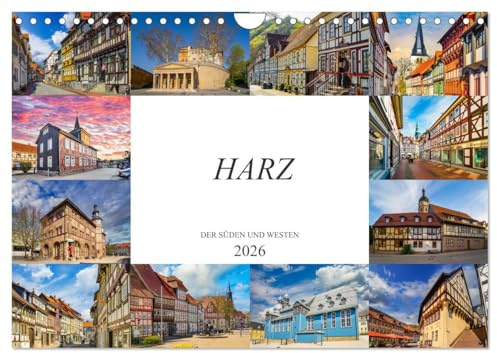 Harz der Süden und Westen (Wandkalender 2026 DIN A4 quer), CALVENDO Monatskalender: Zwölf wunderschöne Bilder aus dem Süden und Westen des Harzes (CALVENDO Orte)