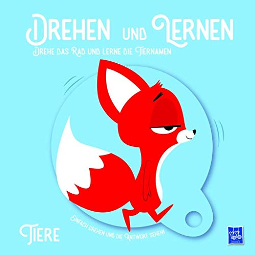 Drehen und Lernen - Tiere: Drehe das Rad und lerne die Tiernamen. Einfach drehen und die Antwort sehen!