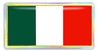 4R Quattroerre.it - 467 - Adesivo Bandiera Italia 3D, 80 x 40 mm