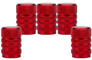 Senzeal 5 bouchons de valve en alliage d'aluminium pour voiture, vélo, moto