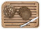 Pebbly Brotschneidebrett, Bamboo, Weiß, Einzigartig