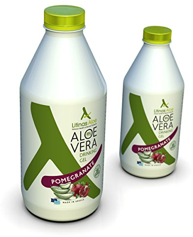 Aloe Vera Drinking Gel Juice Granatapfelgeschmack - 99% von Inner Leaf Gel nicht Whole Leaf (1000ml)