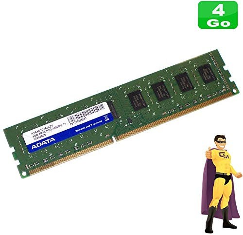ADATA 4 GB RAM ADATA hy64 C1 c1624zy DDR3 PC3 – 12800U 2Rx8 1600 MHz 240pin CL11 PC Escritorio