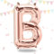 FUNXGO Folienballon Buchstaben Rosegold B - Buchstaben Luftballon Klein B - ca. 40cm Nur Luftfüllung - Ideal für Geburtstag, Hochzeit & Party Deko - Ballon Buchstabe B Rosegold