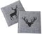 Kissen Tjark, 2 sort., Nicht waschbar Polyester, L 35 cm, B 35 cm, Grau Sortierung: 2 sort.; Verpackungsart Inner: Poly-Beutel geschlossen; Grundmater
