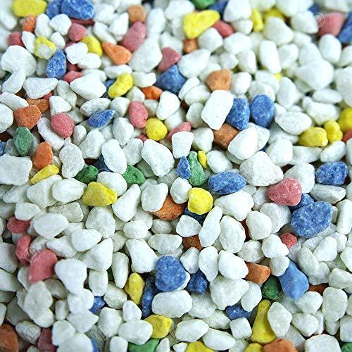 GardenersDream Coloured Aquatic Gravel - Premium Natural Bottom Fish Tank Stones (20kg, Rainbow Mix)