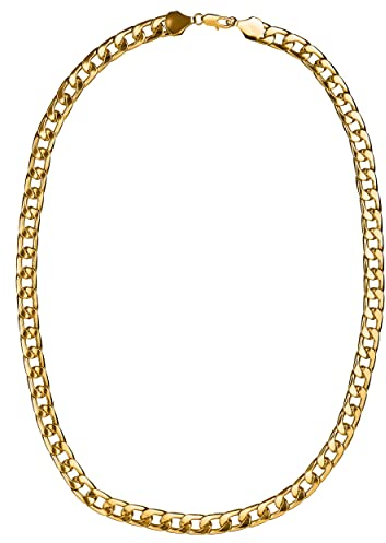 Balinco DICKE GOLDKETTE | Rapper | Gold | Goldene | Gangster Kette - satter Goldlook - perfekt zum Protzen beim Karneval & Fasching