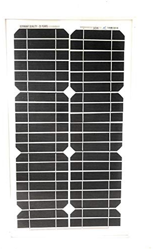 TEMPO DI SALDI Pannello Ad Energia Solare Fotovoltaico 30W 12V Con Celle In Silicio E Pinze
