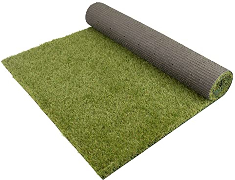 Balkon-Rasen Kunstrasen im Festmaß - COLORADO, 2,00m x 2,00m, 30mm Höhe, Wasserdurchlässiger Outdoor Bodenbelag, Rasen-Teppich