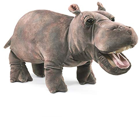 Folkmanis Puppet Hippo 3165 Hand Puppet Hippo, Grau