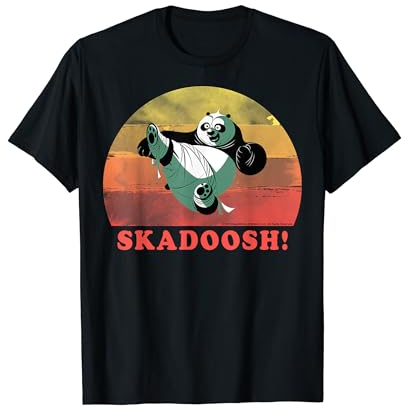 Kung Fu Panda Skadoosh! Retro Circle Portrait Maglietta