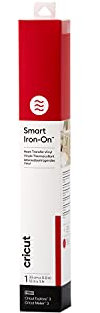 Cricut 2008691 Smart Iron-On Heat-Transfer Vinyl | 1 Sheet | 33cm x 0.9m | Red, (3ft), 0.9m (3ft)